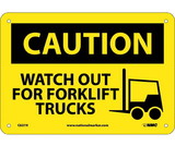 NMC C637 Caution Watch Out For Forklift Trucks Sign