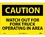 NMC 10" X 14" Vinyl Safety Identification Sign, Watch Out For Fork Truck Ope.., Price/each