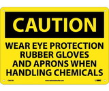 NMC C647 Caution Wear Ppe When Handling Chemicals Sign