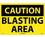 NMC 14" X 20" Plastic Safety Identification Sign, Blasting Area, Price/each