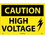 NMC 14" X 20" Plastic Safety Identification Sign, High Voltage, Price/each