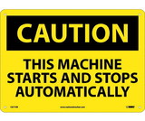 NMC C677 Caution This Machine Starts And Stops Automatically Sign