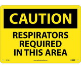 NMC C71 Caution Respirators Required In This Area Sign