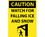 NMC 24" X 18" Plastic Safety Identification Sign, Caution Watch Fot Ice And Snow Sign, Price/each