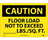 NMC C87 Caution Floor Load Capacity Sign