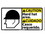 NMC 10" X 18" Vinyl Safety Identification Sign, 10 X 18 Caution Hard Hat Area / Cuidado, Price/each