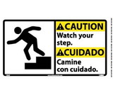 NMC CBA6 Caution Watch Your Step Sign - Bilingual