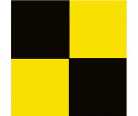 NMC CBT20218 Checkerboard Safety Tape Black/Yellow