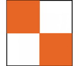 NMC CBT20918 Checkerboard Safety Tape Orange/White