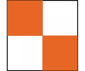 NMC CBT20918 Checkerboard Safety Tape Orange/White