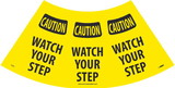 NMC CCS1 Caution Watch Your Step Cone Sleeve Sign, VINYL .014, 11