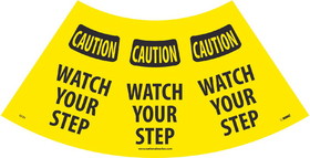 NMC CCS1 Caution Watch Your Step Cone Sleeve Sign, VINYL .014, 11" x 21.75"