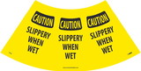 NMC CCS4 Caution Slippery When Wet Cone Sleeve Sign, VINYL .014, 11
