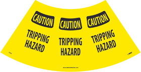 NMC CCS6 Caution Tripping Hazard Cone Sleeve Sign, VINYL .014, 11" x 21.75"