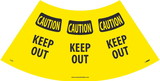 NMC CCS7 Caution Keep Out Cone Sleeve Sign, VINYL .014, 11