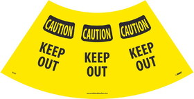 NMC CCS7 Caution Keep Out Cone Sleeve Sign, VINYL .014, 11" x 21.75"