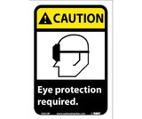 NMC CGA10 Caution Eye Protection Required Sign