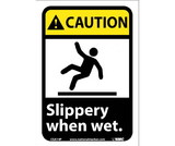 NMC CGA14 Caution Slippery When Wet Sign