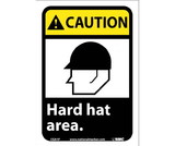 NMC CGA1 Caution Hard Hat Area Sign