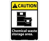 NMC CGA21 Caution Chemical Waste Storage Area Sign