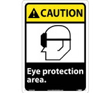 NMC CGA25 Caution Eye Protection Area Sign