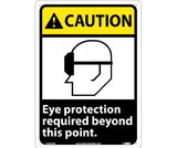NMC CGA26 Caution Eye Protection Required Sign