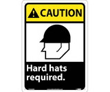 NMC CGA28 Caution Hard Hats Required Sign