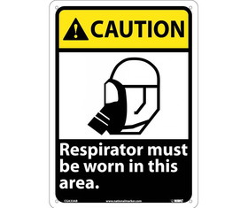 NMC CGA33 Caution Respirator Must Be Worn In This Area Sign