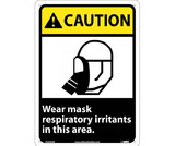 NMC CGA36 Caution Wear Mask Respiratory Irritants In This Area Sign