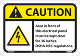 NMC CGA39 Caution, Electrical Hazard Sign