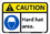 NMC 7" X 10" Vinyl Safety Identification Sign, Caution Hard Hat Area Sign, Price/each