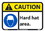 NMC 7" X 10" Vinyl Safety Identification Sign, Caution Hard Hat Area Sign, Price/each