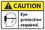 NMC 10" X 7" Vinyl Safety Identification Sign, Eye Protection Required, Price/each