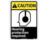NMC CGA5 Caution Hearing Protection Required Sign