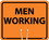 NMC CS10 Safety Cone Men Working Sign, PLASTIC CONE SIGN, 10.38" x 12.63", Price/each