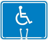NMC CS13 Safety Cone Handicapped Sign, PLASTIC CONE SIGN, 10.38