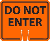 NMC CS15 Safety Cone Do Not Enter Sign, Rigid Plastic, 10.38