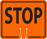NMC CS24 Safety Cone Stop Sign, Rigid Plastic, 10.38