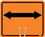 NMC CS3 Safety Cone Double Arrow Sign, PLASTIC CONE SIGN, 10.38" x 12.63", Price/each