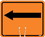 NMC CS4 Safety Cone Left Arrow Sign, PLASTIC CONE SIGN, 10.38" x 12.63", Price/each