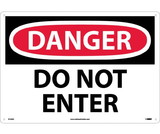 NMC D104LF Large Format Danger Do Not Enter Sign