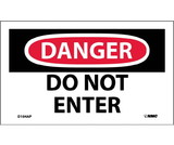 NMC D104LBL Danger Do Not Enter Label, Adhesive Backed Vinyl, 3