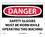 NMC 7" X 10" Vinyl Safety Identification Sign, Safety Glasses Must Be Worn While Operat, Price/each