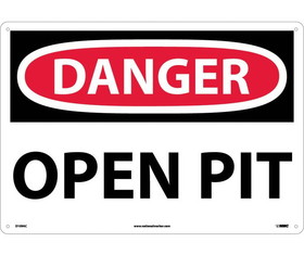 NMC D109LF Large Format Danger Open Pit Sign