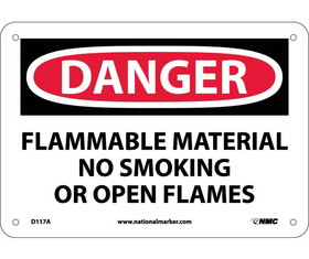 NMC D117 Danger Flammable Material Sign