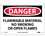 NMC 7" X 10" Vinyl Safety Identification Sign, Flammable Material No Smoking Or Open Fl, Price/each