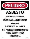 NMC D1195 Large Paper Asbestos Sign, PAPER, 19