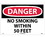 NMC 14" X 20" Vinyl Safety Identification Sign, No Smoking Within 50 Feet, Price/each