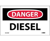 NMC D127LBL Danger Diesel Label, Adhesive Backed Vinyl, 3