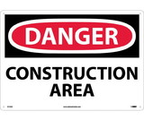 NMC D132LF Large Format Danger Construction Area Sign